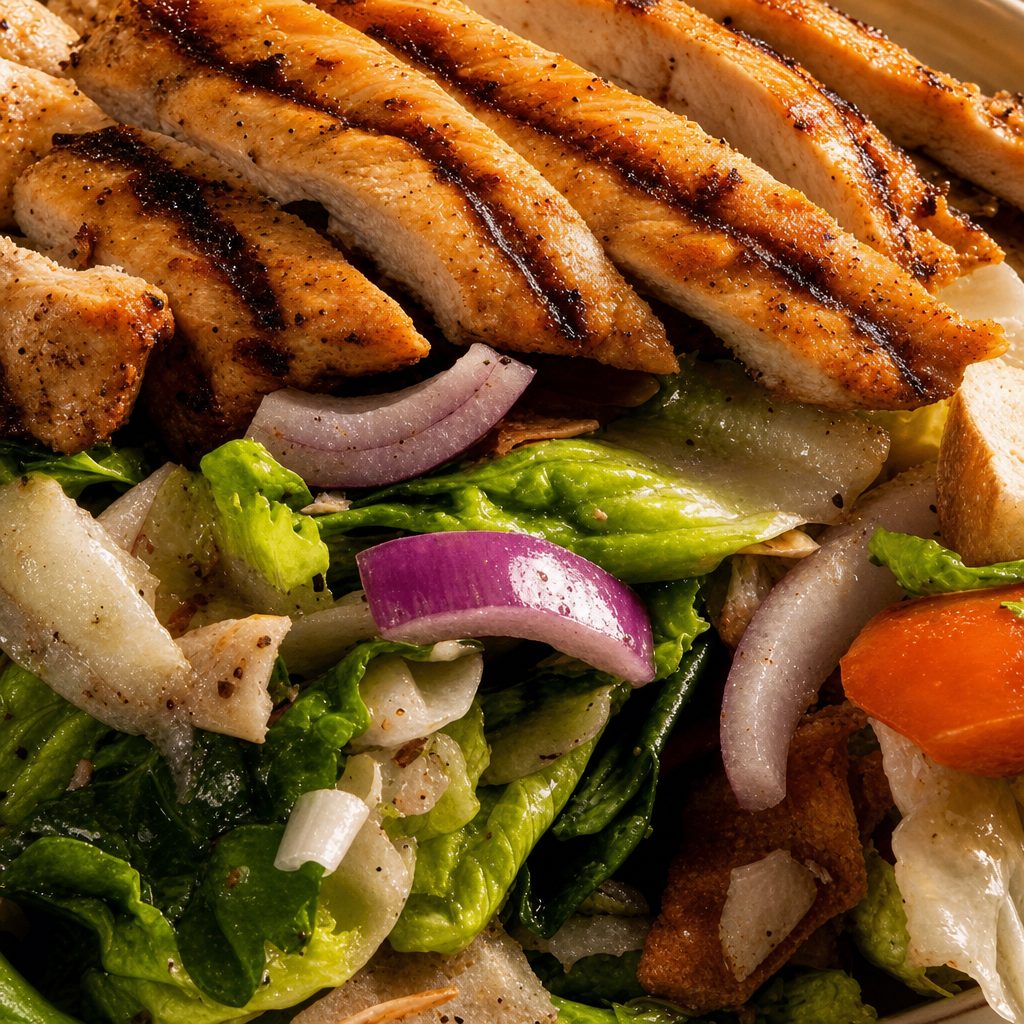 Fattoosh Tawook Salad (Dinner).