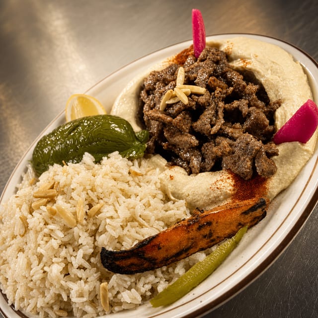 Hummus with Lamb.