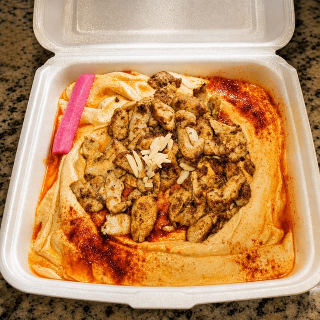 Hummus with Chicken.