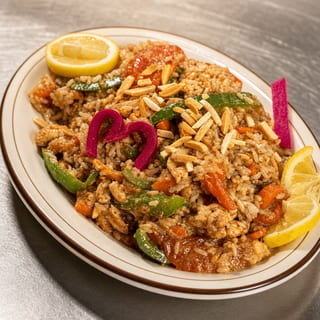 Garlic & Almond Rice Ghallaba