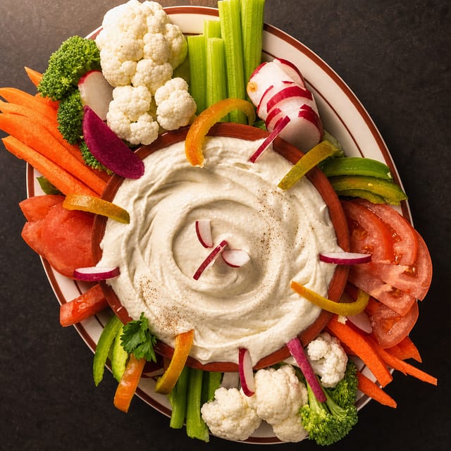 Hummus with Veggies.